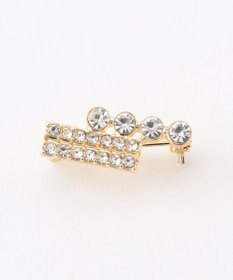 組曲 ラインアンドサークルストーンパール ブローチ