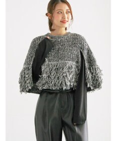 Te chichi ループ編みポンチョ