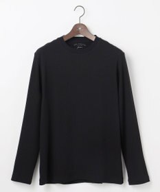 JOSEPH ABBOUD 【オリジナルオーガニックコットン使用/サスティナブル/伸縮/保形性】JOE COTTON ワッフル クルーネックＴシャツ ブラック系