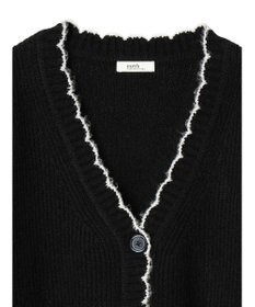 earth music&ecology スカラップニットカーディガン