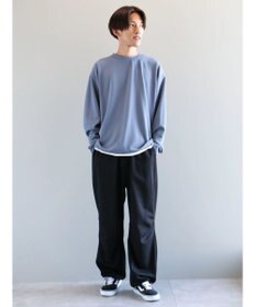 CRAFT STANDARD BOUTIQUE 梨地カットフェイクレイヤードＬ／Ｓ　ＴＥＥ