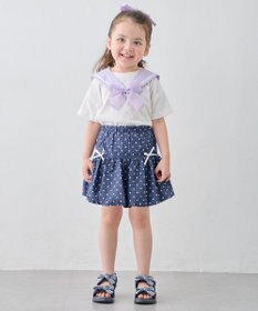 ANY KIDS 【洗濯機可能】バルーン ドットスカート