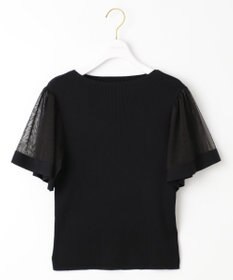 ANY SIS 【洗える】チュールスリーブ ニット