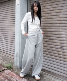 WEGO 【ウエストゴム】カーブデザインスウェットパンツ