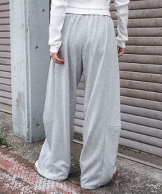 WEGO 【ウエストゴム】カーブデザインスウェットパンツ