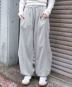 WEGO 【ウエストゴム】カーブデザインスウェットパンツ