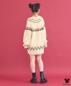 earth music&ecology Disney/ミッキー刺繍ノルディックニットチュニック