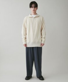 WEGO 起毛TR ワイドストレートスラックス