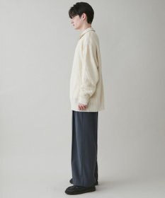 WEGO 起毛TR ワイドストレートスラックス