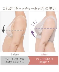 BRADELIS New York 【BRADELIS NewYork peace】綿混キャッチャーカップレースブラ25  ノンワイヤー 補正下着 補整 谷間メイク