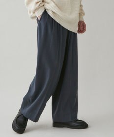 WEGO 起毛TR ワイドストレートスラックス
