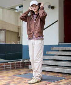 WEGO 【ユニセックス着用ITEM/ウエストゴム/SMLサイズ展開】コーデュロイイージーストレートパンツ