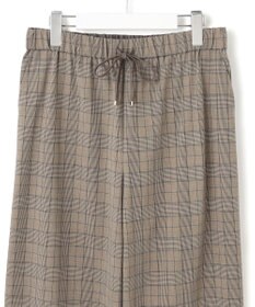 23区 L 【洗える】ドライ2WAYストレッチ チェック ワイド パンツ