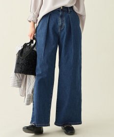ANY L 【ウエストゴム】タックワイドデニム