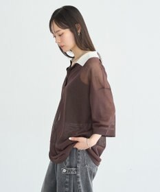earth music&ecology シアーポロプルオーバー