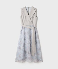 GRACE CONTINENTAL カシュクールフラワープリントワンピース
