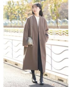 earth music&ecology Ｖネックノーカラーコート
