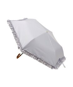 Maison de FLEUR 《晴雨兼用》遮光&UV CUT フリル折りたたみ傘