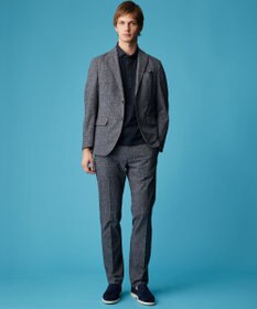 JOSEPH ABBOUD クールビズ【オリジナルオーガニックコットン使用・日本素材】JOEコットンサッカー ポロシャツ