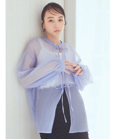 earth music&ecology シアーリボンシャツ