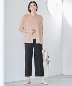 自由区 【洗える・XSサイズあり】ハイツイストコットンアセテート カーディガン