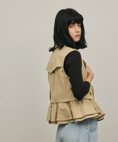 GRACE CONTINENTAL ペプラムトレンチベスト