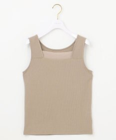 ANY SIS 【洗える】シアーコンビスクエアネック タンクトップ