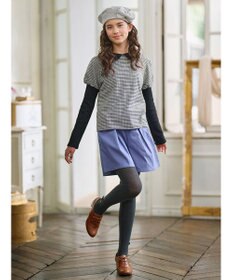 組曲 KIDS 【150-160㎝】チェックジャガード トレーナー