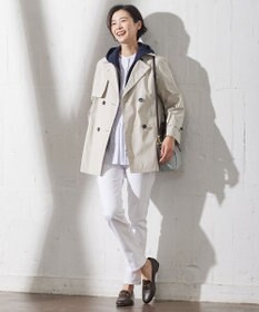 J.PRESS LADIES 【洗える・撥水】Reポリアーティローザ ダブル トレンチコート