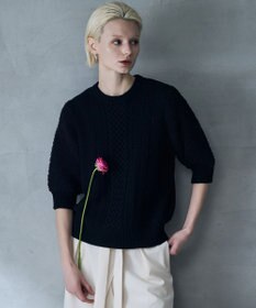 自由区 【カトリエムブーケ】Motif de tricot traditionnel ファーコンビニット