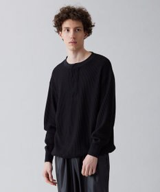 UNFILO MENS イージーケア ワッフル ヘンリーネック [23年春夏商品]