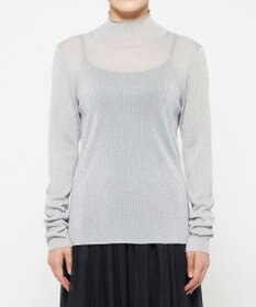 uncrave 【手洗い可】ラメ シアー ハイネック ニット（uncrave STANDARD）