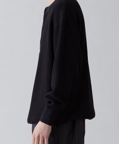 UNFILO MENS イージーケア ワッフル ヘンリーネック [23年春夏商品]