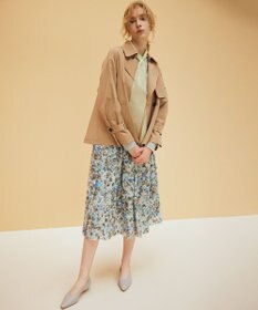 組曲 S ヘアリーフラワープリント スカート