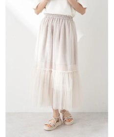 earth music&ecology ティアードチュールスカート