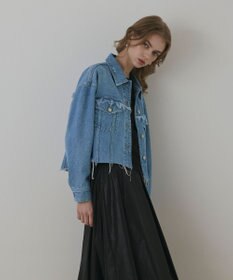 GRACE CONTINENTAL フリンジデニムジャケット