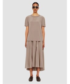 JOSEPH 【洗える】クレープ ド ソワ　ショートスリーブTEE