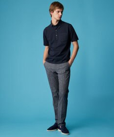 JOSEPH ABBOUD クールビズ【オリジナルオーガニックコットン使用・日本素材】JOEコットンサッカー ポロシャツ