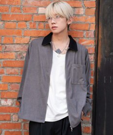 WEGO 【ユニセックス着用ITEM/MLサイズ展開】コーデュロイシャツジャケット