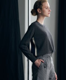 ICB 【30th ANNIVERSARY】 カシミヤブレンド 配色デザインプルオーバー