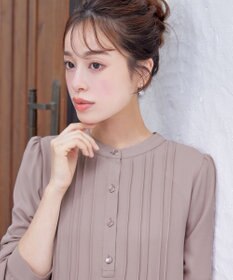 Tiaclasse 【スマート裏起毛・新色追加】 ピンタックシャツチュニック