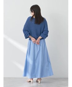 earth music&ecology 透かし編みテープヤーンカーディガン