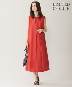 自由区 S 【WEB限定カラーあり・洗える】タッサーポプリンノースリーブ ワンピース