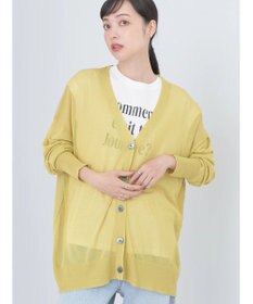 earth music&ecology 接触冷感シアーＢＩＧカーディガン