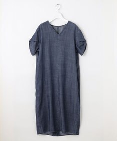 自由区 【洗える・XSサイズあり】テンセルリネンデニム ワンピース
