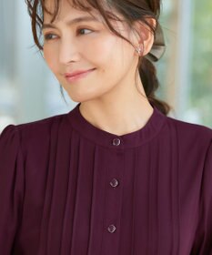 Tiaclasse 【スマート裏起毛・新色追加】 ピンタックシャツチュニック