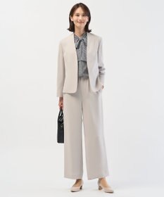 J.PRESS LADIES L ジーナ梨地 幾何プリント ブラウス