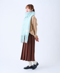 MOONBAT 【美人百花2月号/CanCam/andGIRL掲載】洗える ボリュームマフラー ソフトプレーン 幅40cm