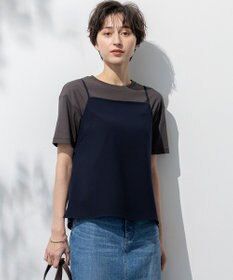 23区 L 【吸水速乾/UVカット/接触冷感】ストレッチジョーゼット キャミソール