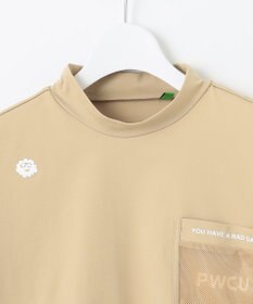 PW CIRCULUS 【吸水速乾 / UV遮蔽率99% UVカット / ストレッチ】【WOMEN】メッシュポケットモックネックT ゴルフウェア レディース